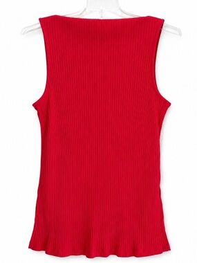 Old Navy Ribbed Boat Neck Tank Top - Red